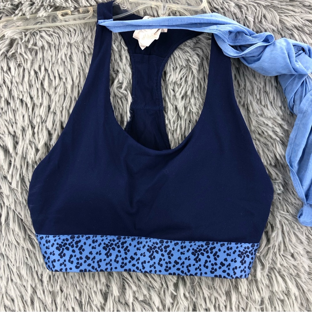 Fabletics Tank Built In Sports Bra Womens Small Razorback Blue - Picture 4 of 10